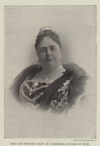 De overleden prinses Mary van Cambridge, hertogin van Teck door English Photographer