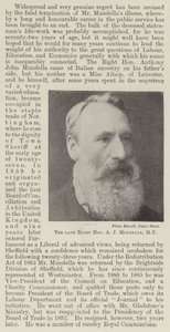 De wijlen Eerwaarde A.J. Mundella, MP door English Photographer
