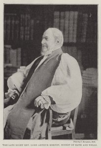 De overleden Zeer Eerwaarde Lord Arthur Hervey, Bisschop van Bath en Wells door English Photographer
