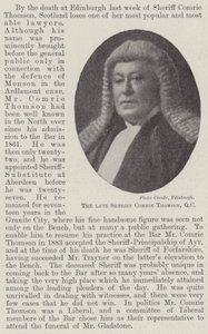 De wijlen Sheriff Comrie Thomson, QC door English Photographer