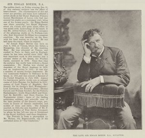 De wijlen Sir Edgar Boehm, RA, beeldhouwer