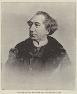De overleden Sir John Macdonald, Premier van Canada