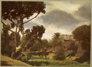 De buitenwijken van een dorp nabij Luxor, Egypte