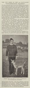 Tommy, het huisdier hert van het 4e bataljon Worcestershire Regiment door English Photographer