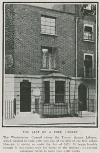 Trevor Square Bibliotheek, Westminster door English Photographer