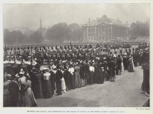 Trooping the Colour, en Inspectie door de Prins van Wales, op de Horse Guards Parade op 3 juni door English Photographer