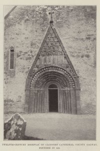 Twaalfde-eeuwse Deur van de Clonfert Kathedraal, County Galway, gesticht in 558