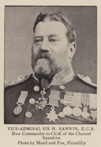 Vice-admiraal Sir H Rawson, KCB door English Photographer