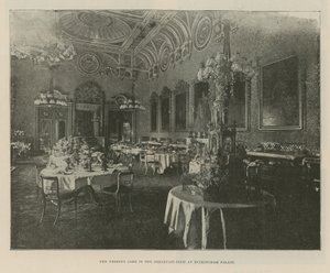 Bruidstaart in de ontbijtkamer van Buckingham Palace door English Photographer