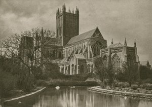 Kathedraal van Wells, vanaf de Zwanenvijver door English Photographer