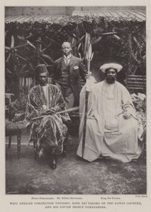 West-Afrikaanse Kroningsbezoekers, Koning Bai Farima van het Kawai-land en zijn Neef Prins Pamayangba door English Photographer