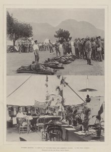 Wynberg ziekenhuis, aankomst van gewonden van Lord Robertss colonne, de veldbibliotheek door English Photographer