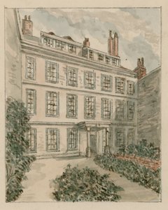 10 Nevills Court, Fetter Lane, Holborn, naar een schets uit 1890 door English School