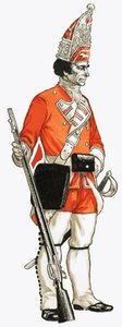 92e Voet Grenadier 1751 door English School