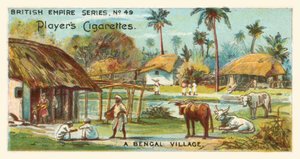 Een Bengaals dorp (chromolitho)