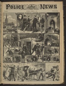 "A CHELSEA GHOST.", Illustrated Police News, 21 oktober 1882 (krantenpapier) door English School