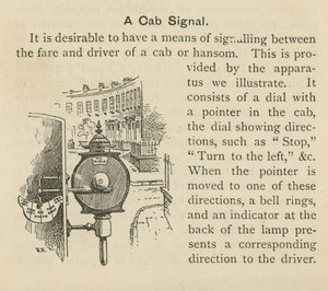 Een taxi signaal door English School