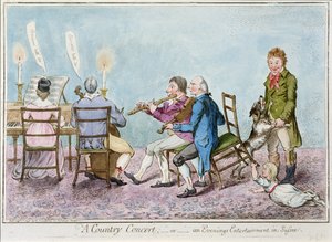 Een landelijk concert, of een avondvermaak in Sussex, uitgegeven door Hannah Humphrey in 1798 door English School