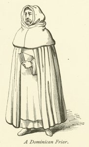 Een Dominicaanse broeder (gravure) door English School