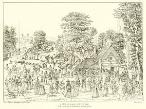 Een feest in Horselydown in 1590 door English School