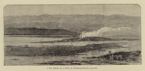 Een Heet Bron in een Rivier in Reykholtsdalur, IJsland door English School