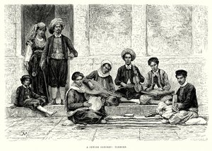 Een joods concert: Tlemcen (gravure)