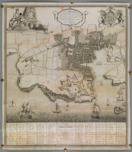 Een plan van de stad en citadel van Plymouth door English School