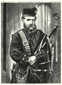 Een koninklijke pijper (gravure)