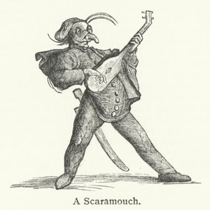 Een Scaramouch (gravure) door English School