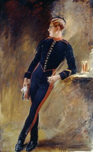 Een soldaat van de Koninklijke Bereden Wacht in staluniform, 1915