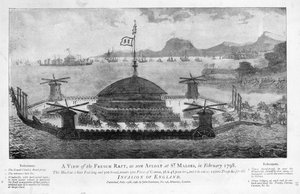 Een Uitzicht op het Franse Vlot bij St. Malo, februari 1798