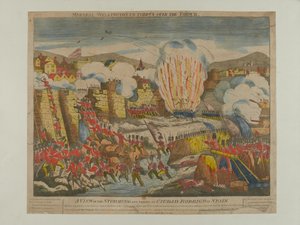 Een Zicht op de Bestorming en Inname van Ciudad Rodrigo in Spanje 1812, uitgegeven door Oliver en Boyd 1812