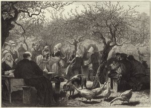 Een feestdag in Normandië na de appeloogst door English School