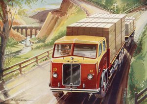 Een vrachtwagen dendert naar Londen met zijn lading door English School