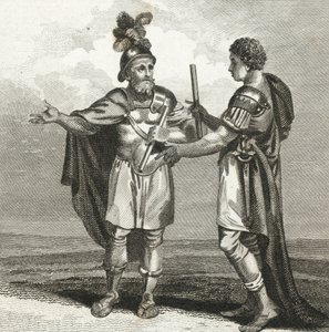 Een ontmoeting tussen Scipio en Hannibal door English School