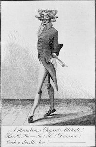 Een monsterlijk elegante houding! 1790 (ets)