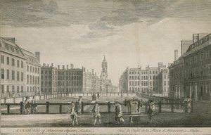 Een noordelijk uitzicht op Hanover Square, Londen