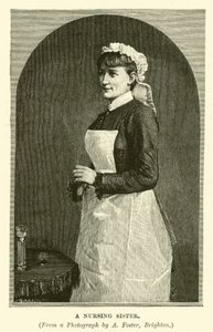 Een verpleegster (gravure) door English School