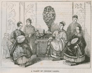 Een groep Chinese dames; Een bezoek aan de Chinese Collectie door English School