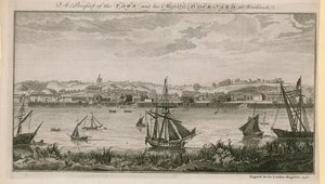 Een uitzicht op de stad en de scheepswerf van Zijne Majesteit in Woolwich