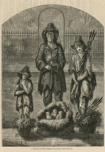 Een schets in de straten van Londen