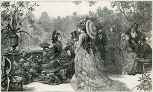 Een schets van het tuinfeest van Hare Majesteit, Buckingham Palace, vanaf het terras van het zomerhuis door English School