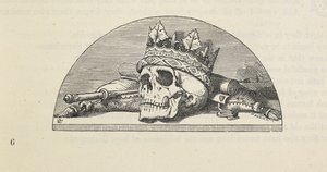 Een schedel met een kroon, uit 