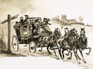 Een postkoets naar York