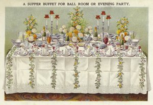Een avondbuffet voor balzaal of avondfeest door English School