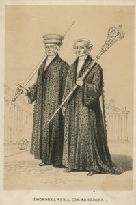 Een zwaarddrager en stadsomroeper