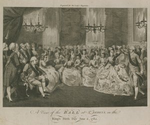 Een uitzicht op het bal in St. James