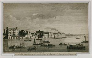 Een uitzicht genomen nabij het huis van de heer Smith in Battersea, kijkend over de Theems door English School