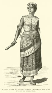 Een vrouw van het eiland Rotti, ten westen van Timor, gemengd ras, met veel van het Hindoe-type door English School