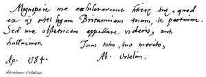 Abraham Ortelius door English School
